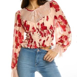 Free People Daphne Blouse in Romantic Combo